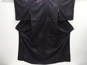 重要無形文化財本場結城紬100亀甲花模様織出し着物